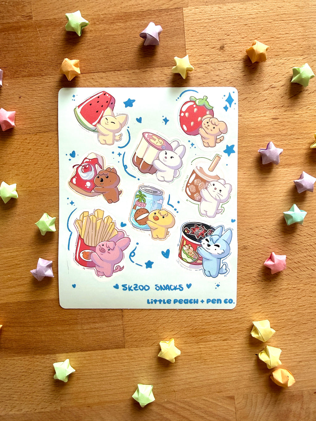 Stray Kids Skzoo Snacks Sticker Sheet