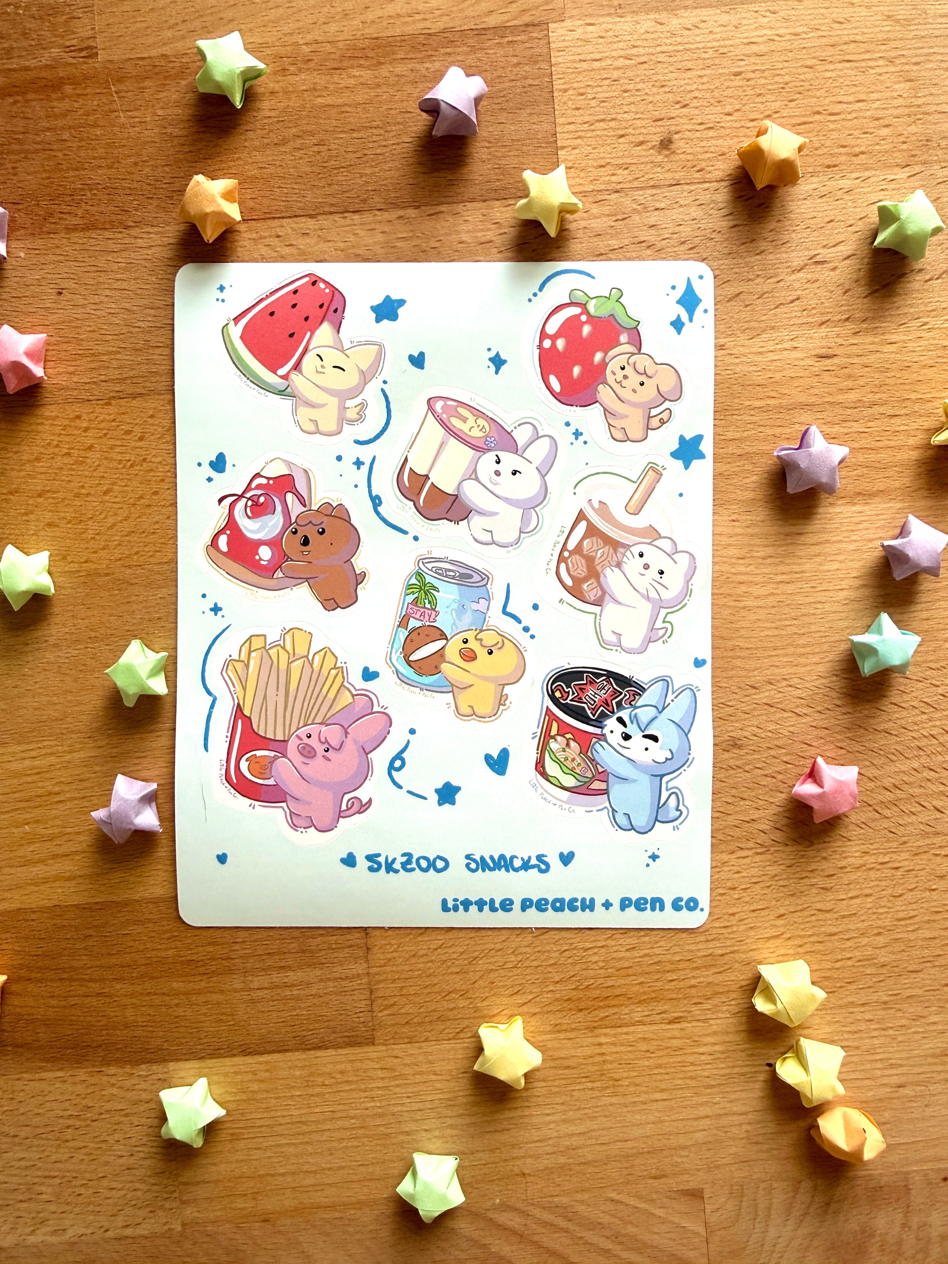 Stray Kids Skzoo Snacks Sticker Sheet