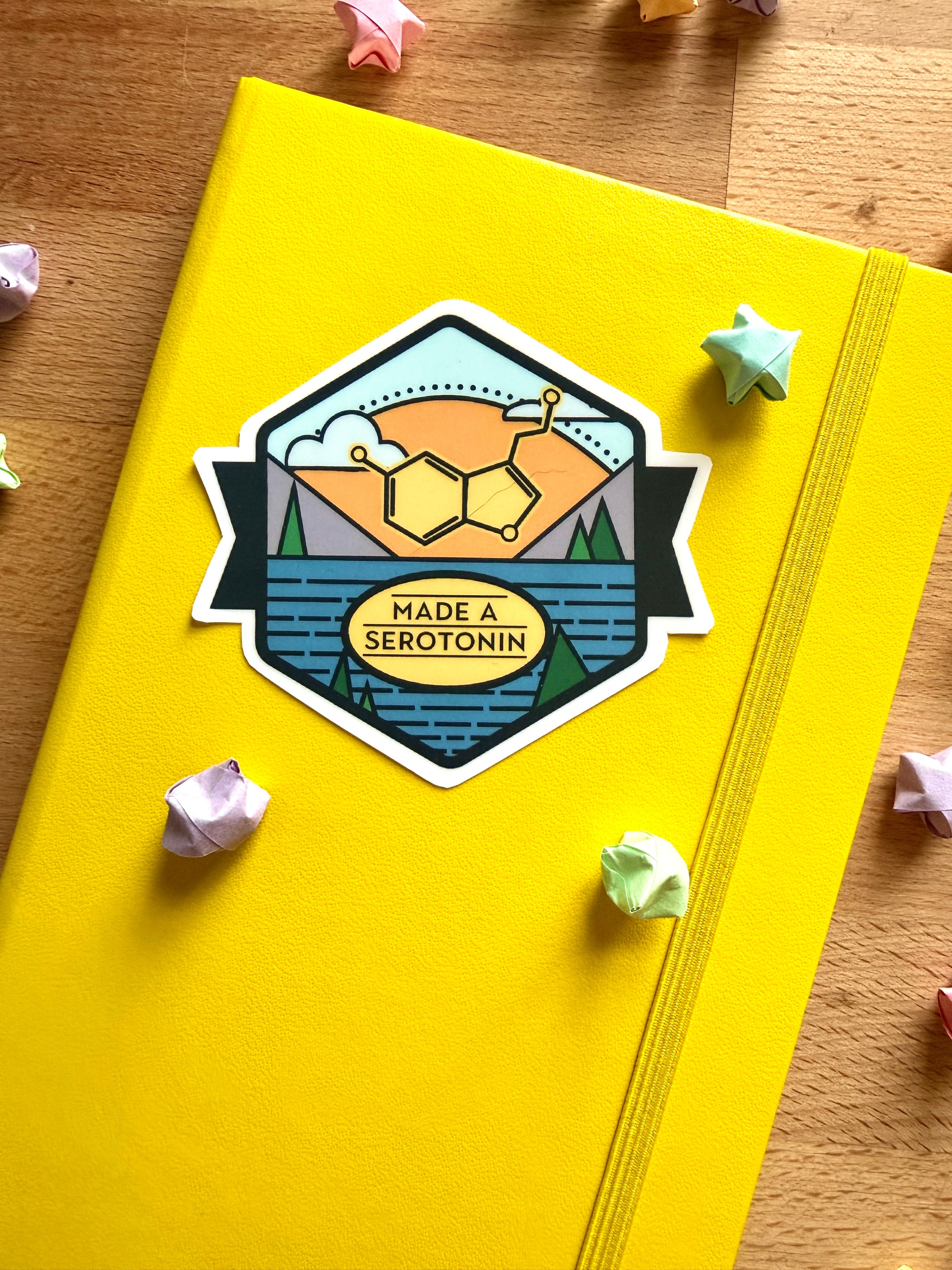 Adulting Merit Badge: Serotonin Vinyl Sticker
