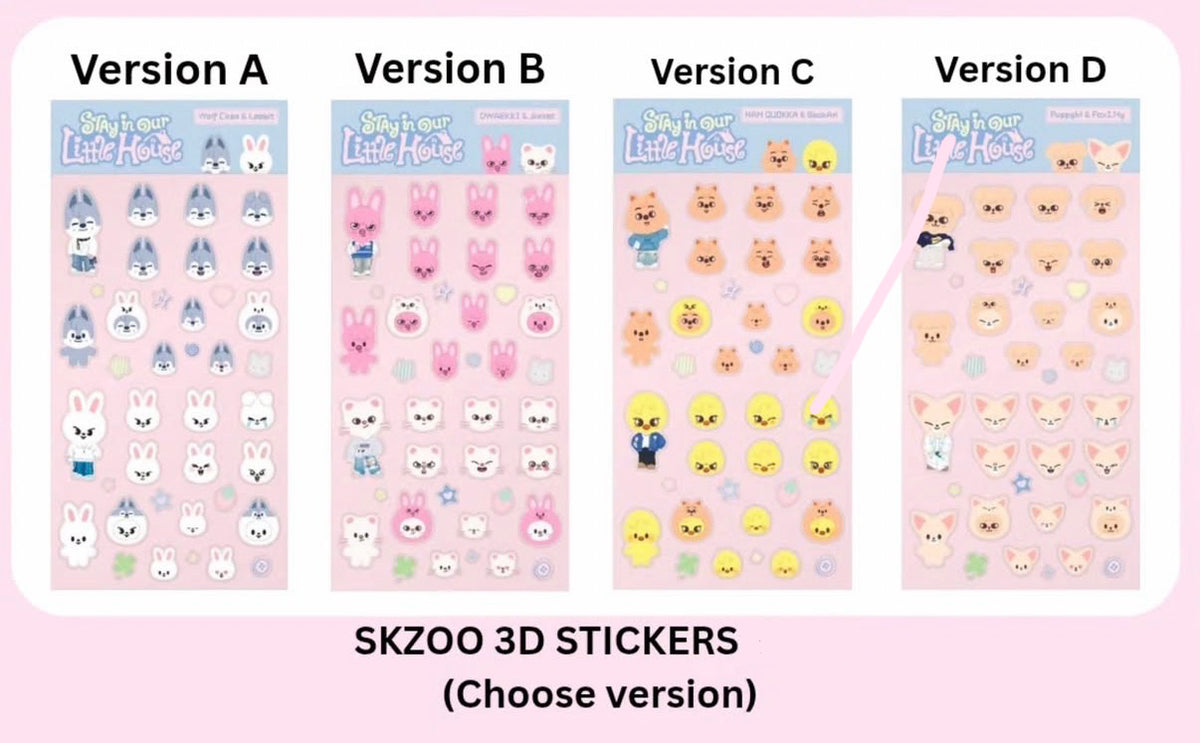 3D SKZoo Stickers - Stray Kids 6th Fan Meeting Merch – Little Peach