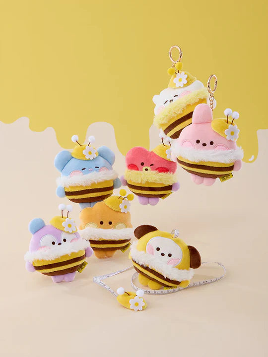 BT21 Minini Honeybee Plush Tape Measure Keyring